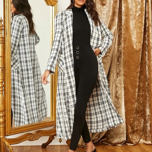 Plaid Tweet Overcoat (donated) - Picture 4 of 6